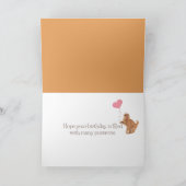 Carte Aquarelle Ginger Chat Anniversaire (Intérieur)