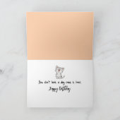 Carte Aquarelle Ginger Chat Anniversaire (Intérieur)