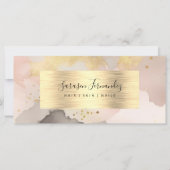 Carte Aquarelle Gold Foil Certificat cadeau Black Blush (Devant)