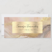 Carte Aquarelle Gold Foil Certificat cadeau Blush Pink (Devant)