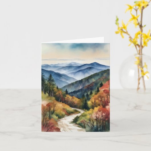 Carte Aquarelle Great Smotains (Fleur jaune)