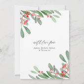 Carte Aquarelle Holly Jolly Photo de Noël (Dos)