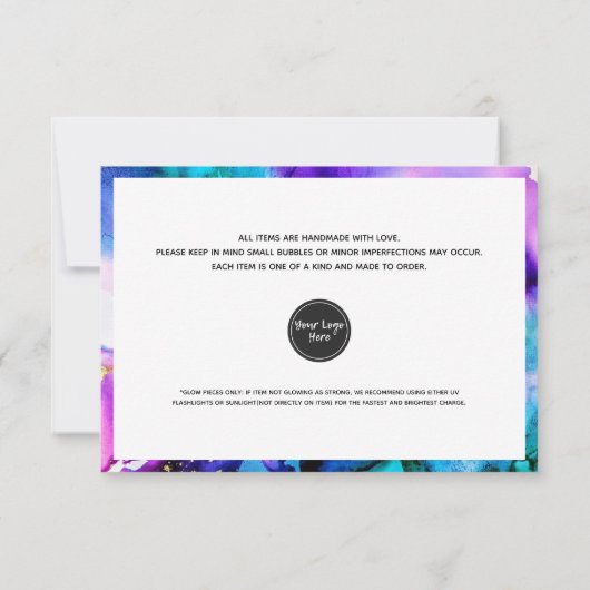 Carte Aquarelle - Instructions 2 (Dos)