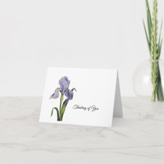 Carte Aquarelle Iris Purple