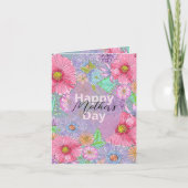 Carte Aquarelle Jardin Fleurs Botanique Fête des Mères (Devant)