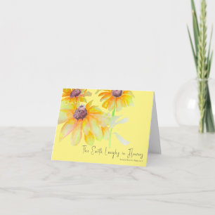Carte Aquarelle jaune