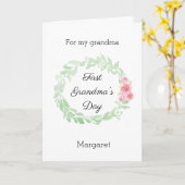 Carte Aquarelle Jolie 1er fête des grands-mères (Fleur jaune)