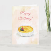 Carte Aquarelle Joyeuse Crème d'anniversaire Brûlée (Devant)
