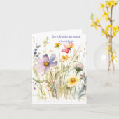 Carte Aquarelle Joyeuse Mélange de printemps Floral Tout (Fleur jaune)