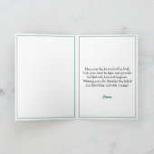 Carte Aquarelle Lapin Vert Mignon Saint-Patrick (Intérieur)