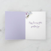 Carte Aquarelle Lavender Wreath pour Anniversaire (Intérieur)