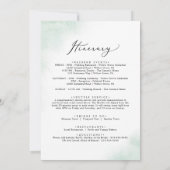 Carte Aquarelle Laver vert Accueil Lettre & Itinéraire (Dos)