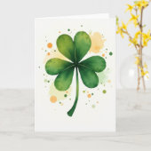 Carte aquarelle Lucky Shamrock (Fleur jaune)