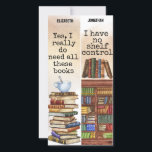 Carte Aquarelle Machine à écrire Funny Livre Citation Si<br><div class="desc">Deux signets avec des citations de livres drôles en caractères vintages de machine à écrire et des illustrations aquarelles des livres,  customisent les noms. La page signet devra être coupée en deux pour créer deux signets de taille 8" par 2".</div>