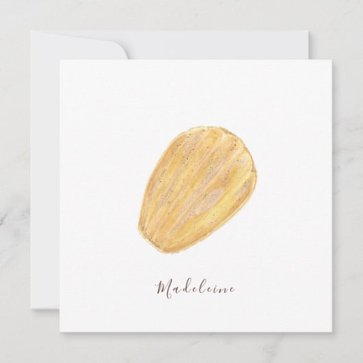 Carte Aquarelle Madeleine (Devant)