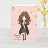 Carte Aquarelle magique Hermione Granger (Fleur jaune)