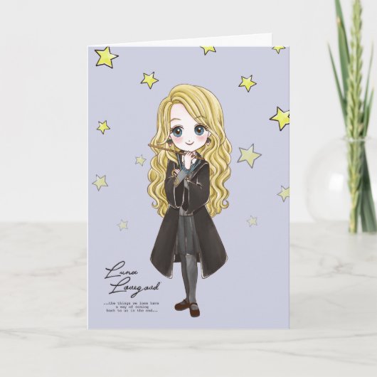 Carte Aquarelle Magique Luna Lovegood (Devant)