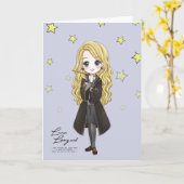 Carte Aquarelle Magique Luna Lovegood (Fleur jaune)