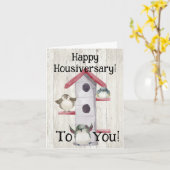 Carte Aquarelle Maisonnette Joyeux Anniversaire de Maiso (Fleur jaune)