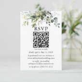 Carte Aquarelle Mariage de verdure QR RSVP (Debout devant)