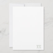 Carte Aquarelle Mariage fleur sauvage Fuchsia ID954 (Dos)