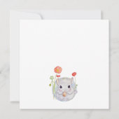 Carte Aquarelle mignonne Bébé Chinchilla anniversaire (Dos)