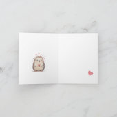 Carte Aquarelle mignonne et simple Hérisson Saint-Valent (Intérieur)