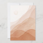 Carte Aquarelle moderne Abstraite Coucher de soleil Coup (Dos)