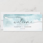 Carte Aquarelle moderne | En-tête de siège à accrochage  (Devant)