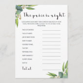 Carte Aquarelle moderne Eucalyptus Le prix est correct (Devant)