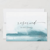 Carte Aquarelle moderne | SIGNE RÉSERVÉ Turquoise (Dos)