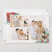 Carte Aquarelle moderne Vacances photo Collage Noël (Dos)