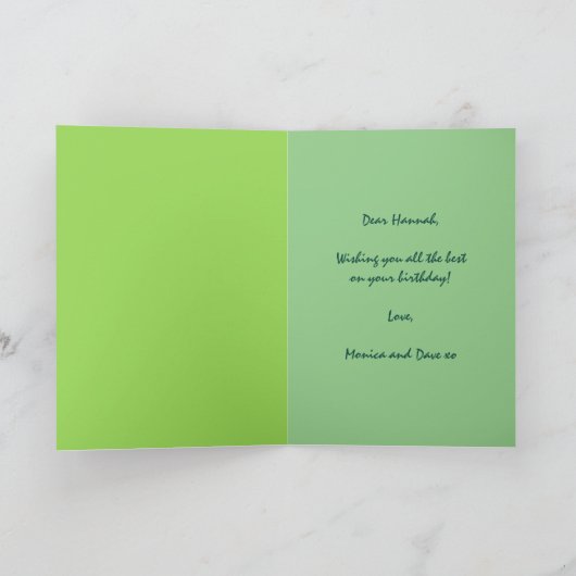 Carte Aquarelle modifiable de marguerite sur fond bleu-v (Intérieur)