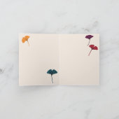 Carte Aquarelle Motif Ginkgo Leaf Automne Couleurs d'aut (Intérieur)