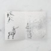 Carte Aquarelle Neige Cerf pacifique (Intérieur)