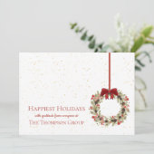 Carte Aquarelle Noël Werath Business Holiday (Debout devant)