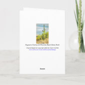 Carte Aquarelle numérique des cactus verts du Saguaro (Dos)