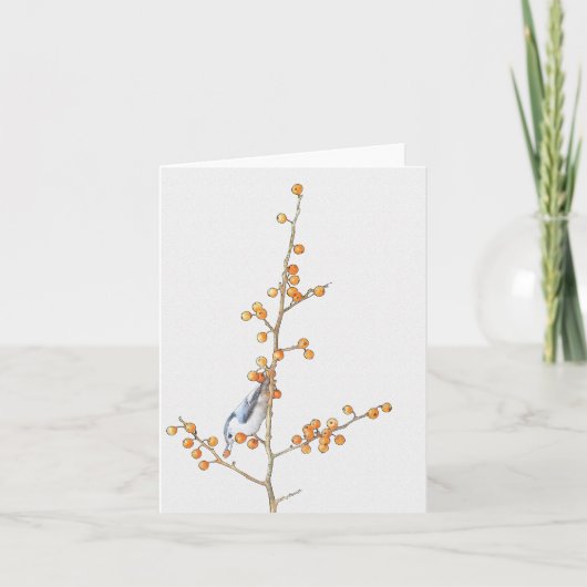 Carte Aquarelle Nuthatch Bird Note (Devant)