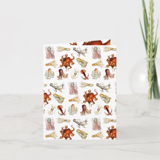 Carte Aquarelle Octopus Cephalopod Océan Animaux (Devant)