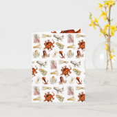 Carte Aquarelle Octopus Cephalopod Océan Animaux (Fleur jaune)