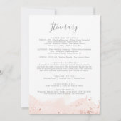 Carte Aquarelle or rose Bienvenue Lettre & Itinéraire (Dos)