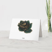 Carte Aquarelle or Vert Rose Merci (Dos)