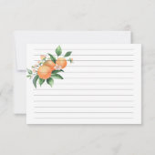 Carte Aquarelle orange agrume (Dos)