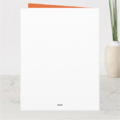 Carte Aquarelle Orange Floral Citrouille Anniversaire (Dos)