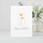 Carte Aquarelle orange marguerites (Debout devant)