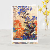 Carte Aquarelle orientale fleurs vintages vibrantes art (Fleur jaune)