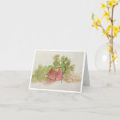 Carte Aquarelle originale esquisse (Fleur jaune)