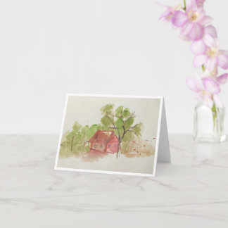 Carte Aquarelle originale esquisse