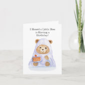 Carte Aquarelle Ours Teddy Avec Gâteau Halloween (Devant)