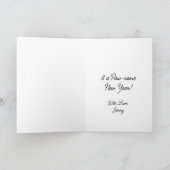 Carte Aquarelle Papillon Cute Noël personnalisé (Intérieur)